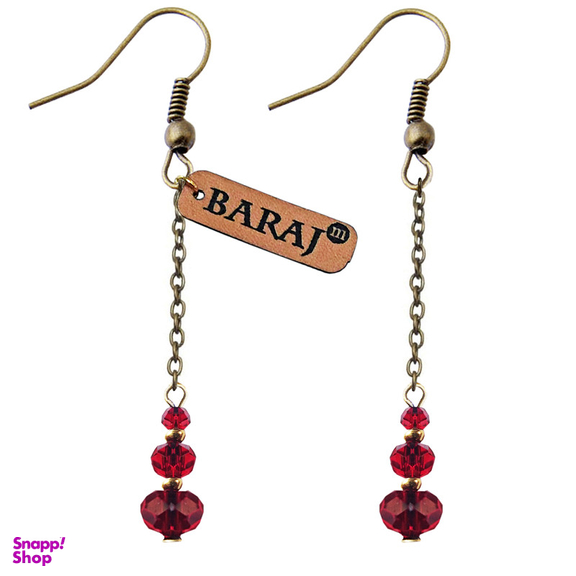 گوشواره زنانه باراج من مدل آویز زنجیر دار کریستالی کد GS-01