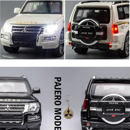 ماکت ماشین ناب سل مدل میتسوبیشی پاجرو فلزی موزیکال mitsubishi pajero به همراه جاسوییچی