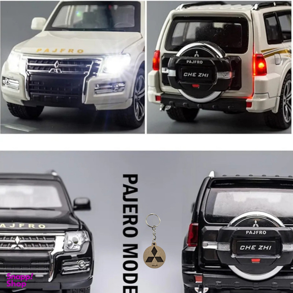 ماکت ماشین ناب سل مدل میتسوبیشی پاجرو فلزی موزیکال mitsubishi pajero به همراه جاسوییچی