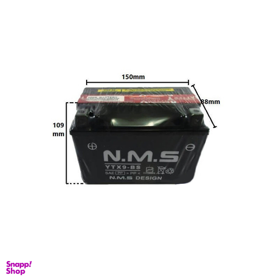 باتری موتور سیکلت متوسط ان ام اس مدل 12V-9AH