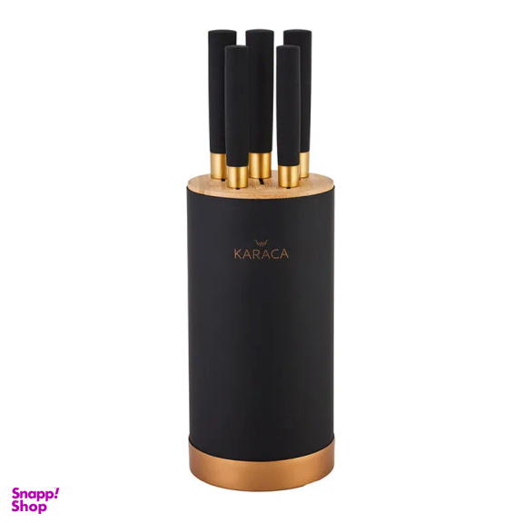 سرویس چاقو آشپزخانه 6 پارچه کاراجا مدل وودلند