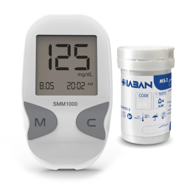 دستگاه تست قند خون دیابان مدل SMM 1000 همراه یک قوطی نوارتست 50 عددی