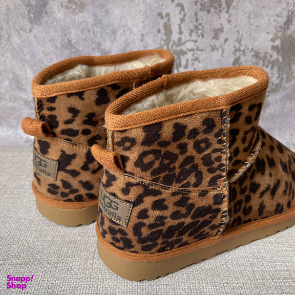 نیم بوت زنانه طرح آگ مدل پلنگی