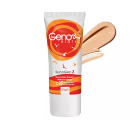 کرم ضد آفتاب ژنو مناسب پوست چرب رنگ طبیعی پوست با SPF50 حجم 50 میلی لیتر