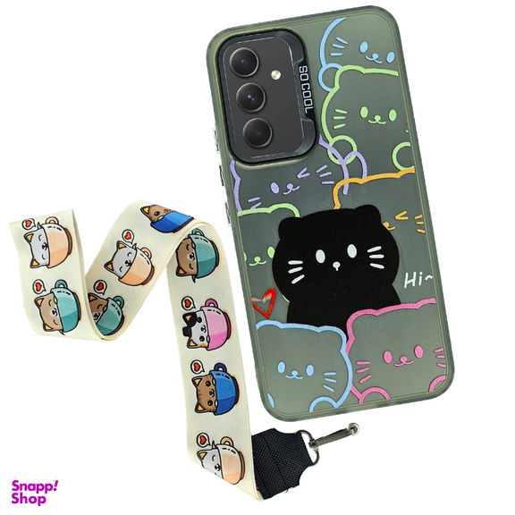 کاور گوشی موبایل سوکول مدل گربه کد پیشی مناسب برای سامسونگ Galaxy A54 به همراه بند آویز