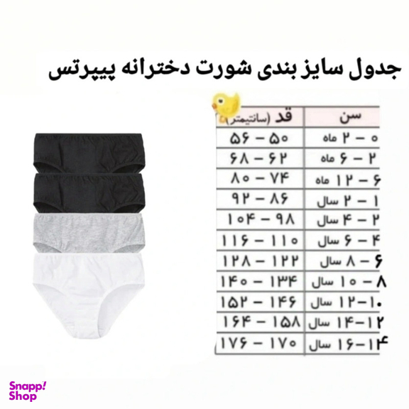 شورت دخترانه پیپرتس مدل Pe379658 مجموعه 4 عددی