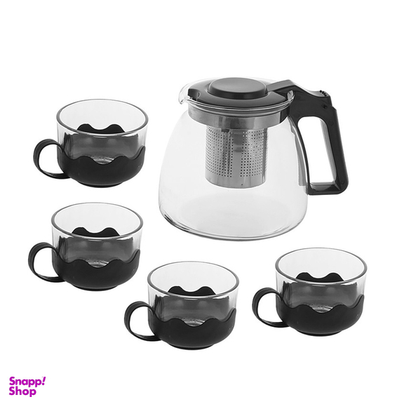 سرویس 5 پارچه قوری و فنجان مدل Bl01