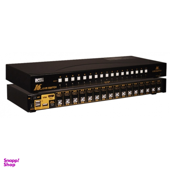سویيچ کی وی ام ۱۶ پورت کی نت مدل PLUS KP-SWKH416 Automatic USB