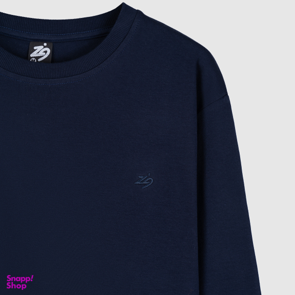 بلوز آستین بلند مدل Basic رنگ سرمه ای