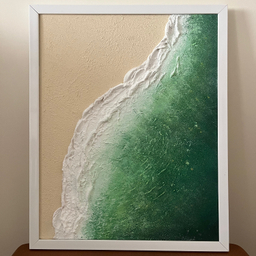 تابلو نقاشی طرح موج و ساحل مدل A39