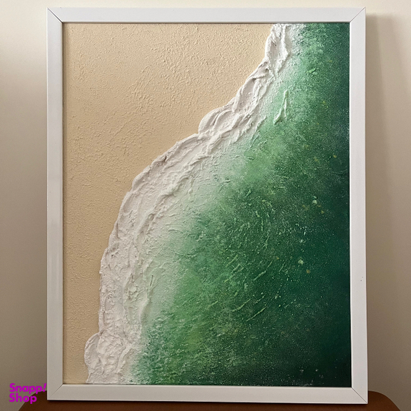 تابلو نقاشی طرح موج و ساحل مدل A39
