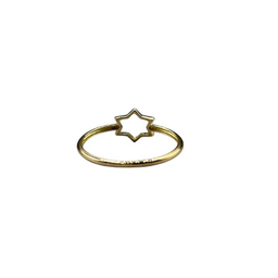 انگشتر طلا عیار 750 زنانه طرح مینیمال مدل ستاره کد 018