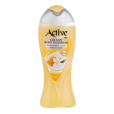 شامپو بدن کرمی اکتیو مدل Vanilla & Honey حجم 400 میلی لیتر