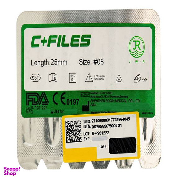 سی‌فایل دندانپزشکی جی دبلیو آر مدل C سایز 6 بسته 6 عددی