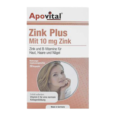 کپسول زینک پلاس 10 میلی گرم آپوویتال بسته 40 عددی