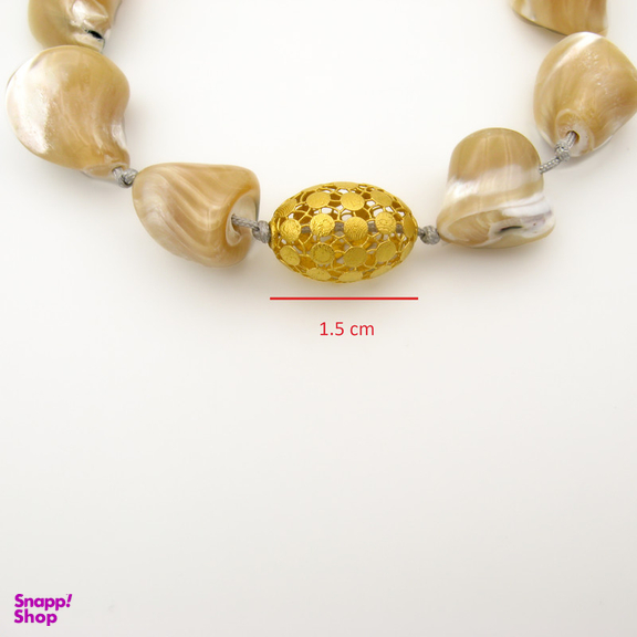 دستبند طلا 18 عیار زنانه کاپانی مدل صدفی کد kb020