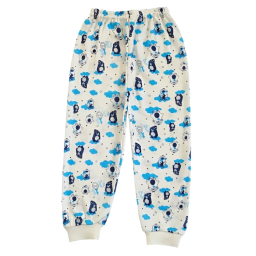 ست تیشرت آستین بلند و شلوار راحتی نوزادی مدل پنگوئن کد 4154 رنگ سفید