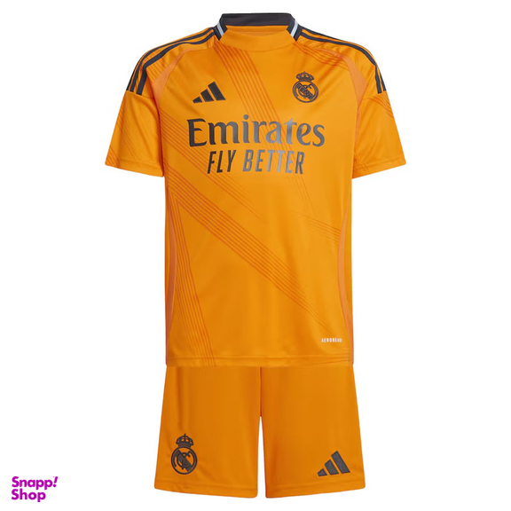 ست تیشرت و شلوارک ورزشی پسرانه مدل رئال مادرید Away 2025
