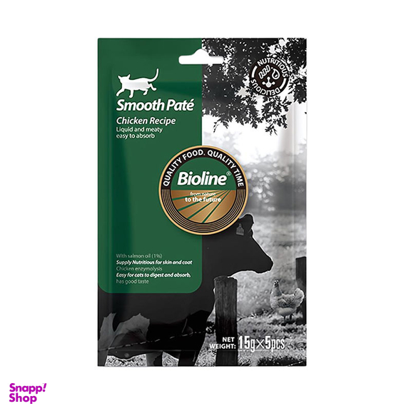 بستنی گربه بایولاین مدل Smooth Pate با طعم مرغ بسته 5 عددی