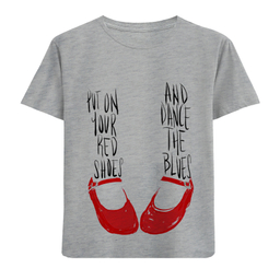 تیشرت آستین کوتاه دخترانه مدل کفش قرمز F750