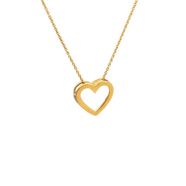 گردنبند طلا 18 عیار زنانه سی دا مهر مدل قلب فانتزی