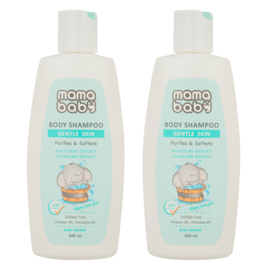شامپو بدن کرمی نوزاد مامابیبی حجم 200 میلی لیتر بسته 2 عددی