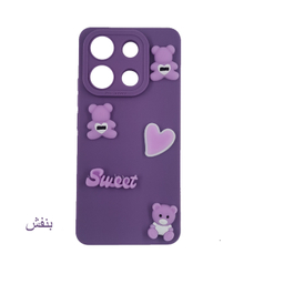 قاب گوشی موبایل لیمیا مدل عروسکی لنزدار ژله ای طرح Sweet مناسب شیائومی Redmi Note 13 4G به همراه بند آویز