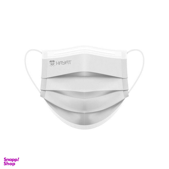 ماسک صورت سه لایه حیات رنگ طوسی بسته 50 عدد