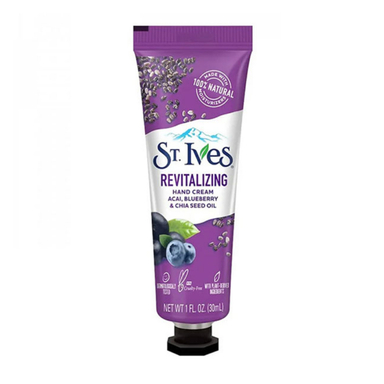 کرم مرطوب کننده دست و ناخن سینت ایوز مدل Revitalizing حاوی بلوبری حجم 30 میلی لیتر