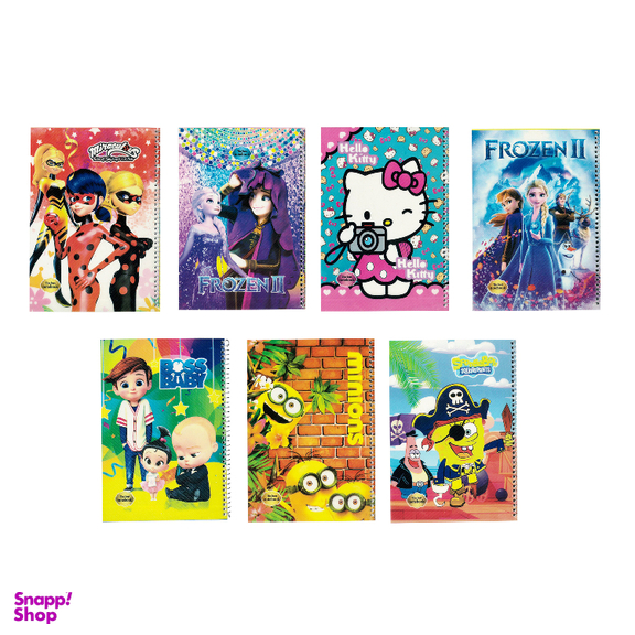 دفتر مشق 50 برگ سیمی طرح فانتزی کد M7 بسته 7 عددی