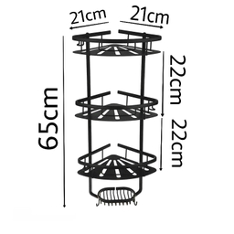 قفسه حمام تی بی کو مدل کنج صفحه ای سه طبقه کد AL