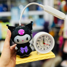 چراغ مطالعه و ساعت رومیزی مدل کرومی کد 03