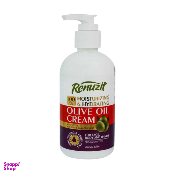 کرم مرطوب کننده رینوزیت مدل OLIVE OIL حجم 250 میلی لیتر