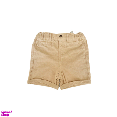 شلوارک نوزادی کیابی مدل لینن رنگ نخودی روشن