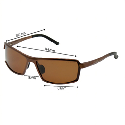 عینک آفتابی مردانه پلیس مدل POLICE S8812 رنگ قهوه ای