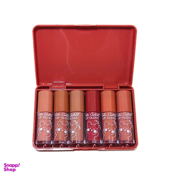 رژ لب مایع کالر کستل سوئیت مدل خرسی بسته 6 عددی
