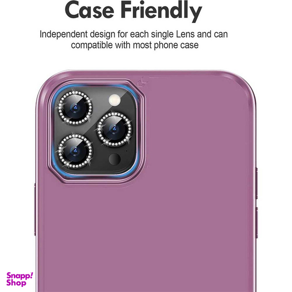محافظ لنز دوربین بوف مدل Diamond-Luxury مناسب برای گوشی موبایل اپل iphone 14 Pro Max / 14 Pro