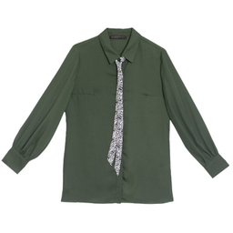 شومیز زنانه برنس مدل الیانا رنگ سبز