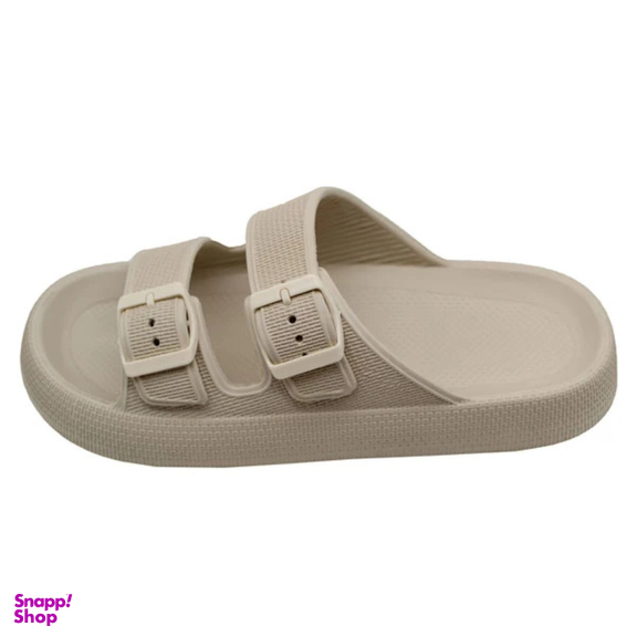 دمپایی سگکی زنانه و مردانه مدل کاسپین رنگ شیری