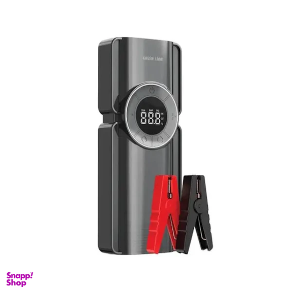 پاوربانک و جامپ استارتر و پمپ باد قابل حمل گرین لاین مدل Portable Jump Starter ظرفیت 10000 میلی‌ آمپر ساعت