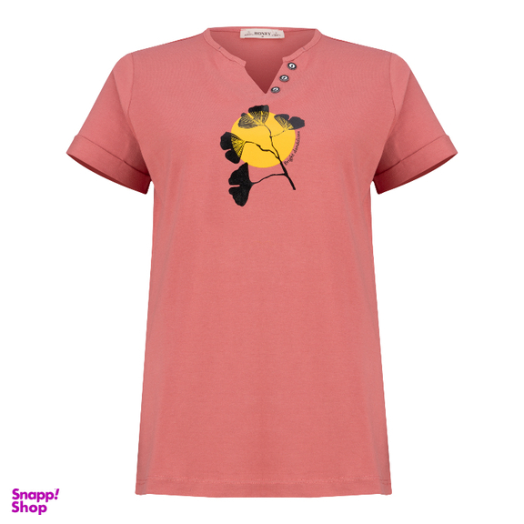 ست تیشرت و شلوارک راحتی زنانه کد 1030 رنگ صورتی