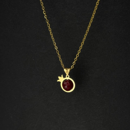 آویز گردنبند طلا 18 عیار زنانه گوزن مدل انار یلدا کد MG589