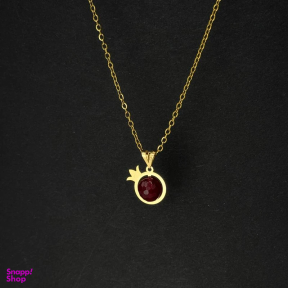 آویز گردنبند طلا 18 عیار زنانه گوزن مدل انار یلدا کد MG589