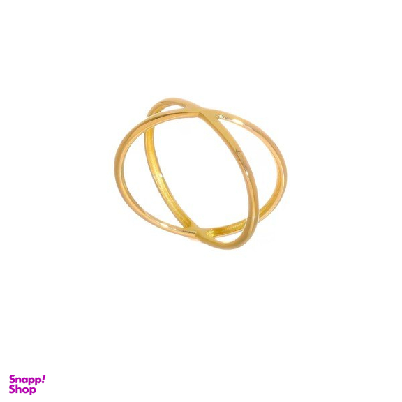 انگشتر طلا 18 عیار زنانه مدل ضربدری ساده کد 1121 سایز 11