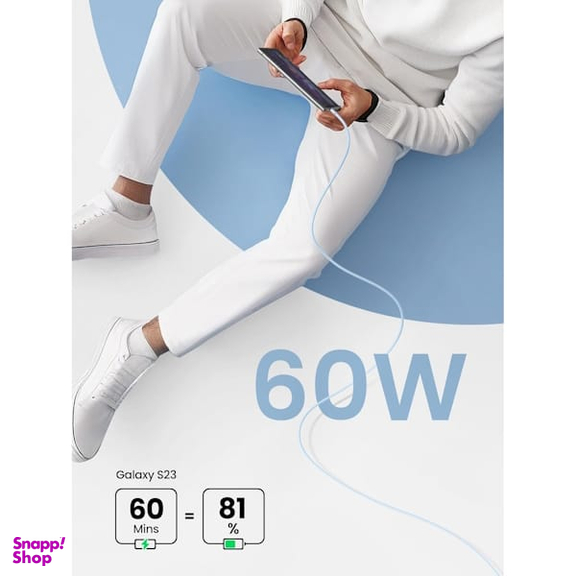 کابل تبدیل 3 آمپر به USB-C 2.0 Male یوگرین مدل US563 کد 15279 طول 1 متر