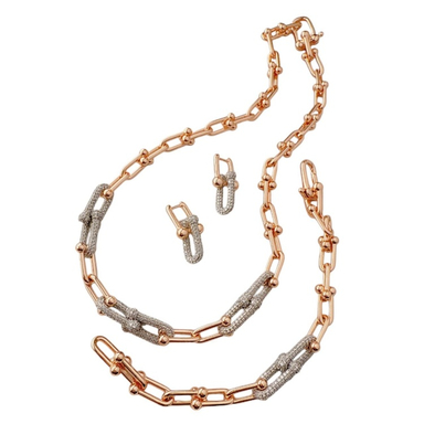 ست زیور زنانه مدل شامپانی تیفانی کد 1850