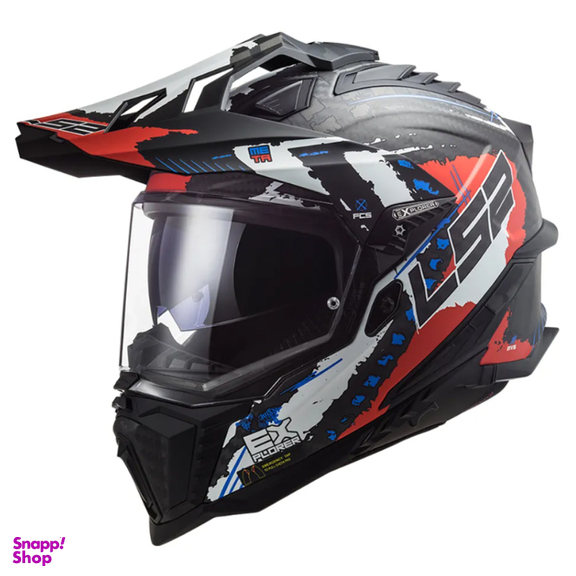 کلاه کاسکت ال اس تو مدل MX701 Carbon Extend Matt Red به همراه کاور
