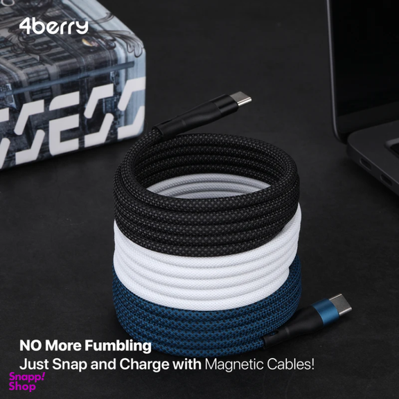 کابل تبدیل Type-C به Lightning فوربری مدل Magnetic KS-CC01-20W طول 1 متر