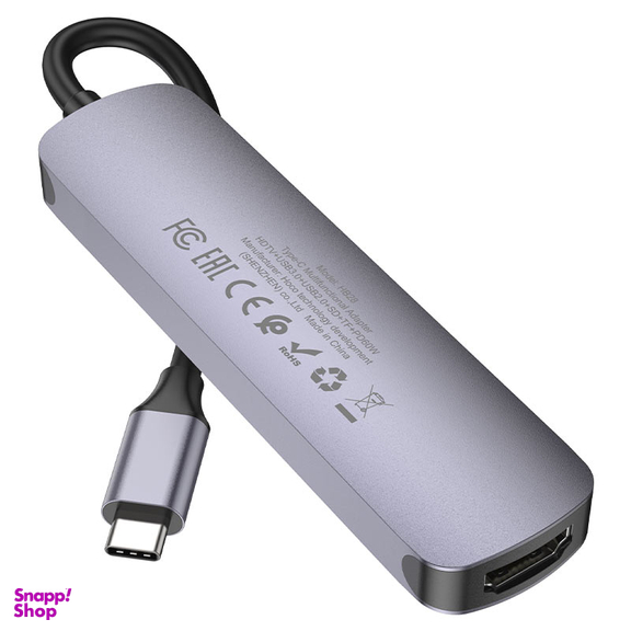 هاب USB هوکو مدل HB28 6IN1 به همراه کابل Type-C