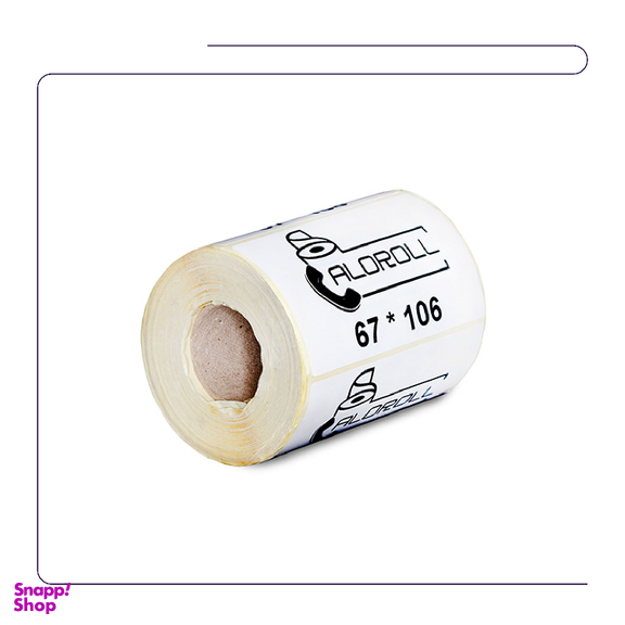 لیبل برچسب کاغذی مدل تک ردیف سایز 106×67 بسته 500 عددی